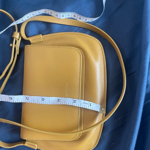 Adolfo Dominguez Mini Crossbody Bag Yellow Ochre Mustard - Picture 7 of 7